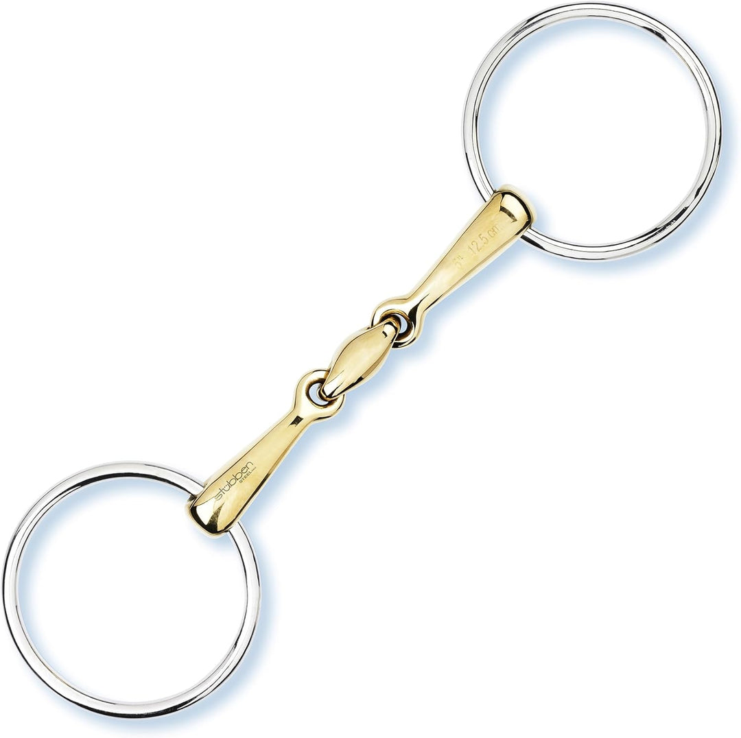 Stübben Gebiss 2422 Wassertrense doppelt gebrochen 13,5 cm - 18 mm - Sweet Copper, 13,5 cm - 18 mm -