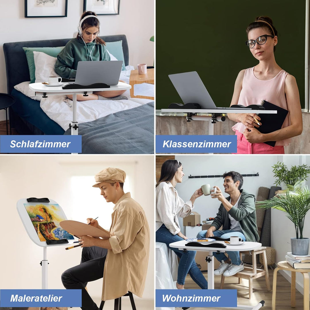 PIPIPOXER Computertisch Höhenverstellbarer Schreibtisch höhenverstellbar Laptoptisch mit 60x40 cm Ti