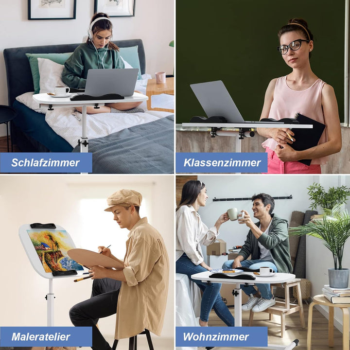 PIPIPOXER Computertisch Höhenverstellbarer Schreibtisch höhenverstellbar Laptoptisch mit 60x40 cm Ti