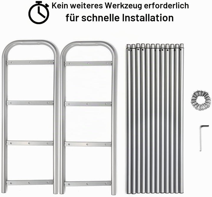 Schuhregal Ausziehbar mit 4 Ablagen Stark und Langlebig Schwerlast Metall Schuhständer Erweiterbar S