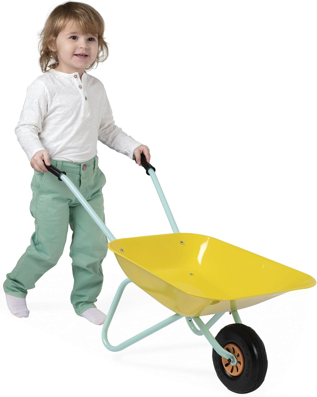 Janod – Metallschubkarre für Kinder ab 2 Jahren – Geeignet für Kinder für Garten- und Outdoor-Aktivi