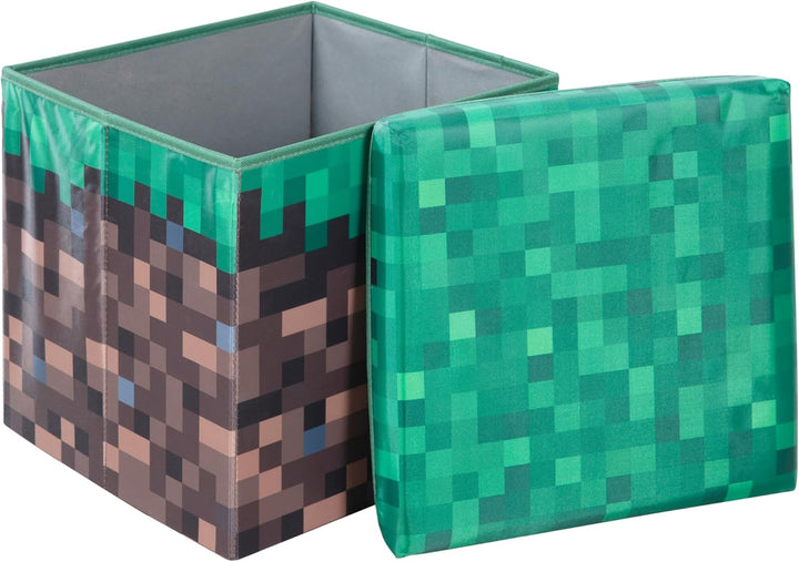 phoenix group AG MINECRAFT - Sitz- und Aufbewahrungsbox, Grasblock, Kids, Würfel