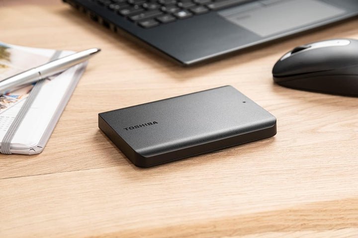 Toshiba Canvio Basics HDTB510XK3AA tragbare externe Festplatte, USB 3.0, Schwarz Modern Schwarz 1 TB