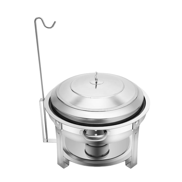 7.5 L Edelstahl Chafing Dish Buffet Set Edelstahl Rund Speisenwärmer Wärmebehälter Suppentopf mit Br