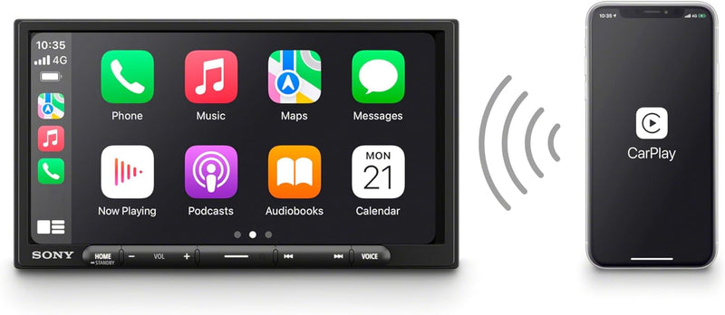 Sony XAV-AX4050ANT - 2 DIN, 6.95" Media Receiver mit Wireless CarPlay & AndroidAuto (4x55W, USB-C, 3