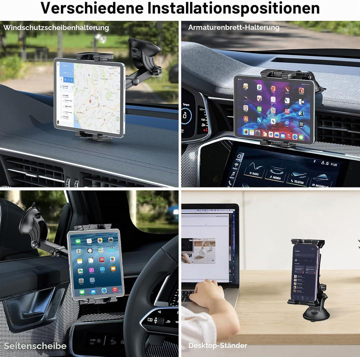 OHLPRO Tablet Autohalterung-Universelle 360° Drehbare Tablet Halterung Auto Vorne, Tablethalterungen
