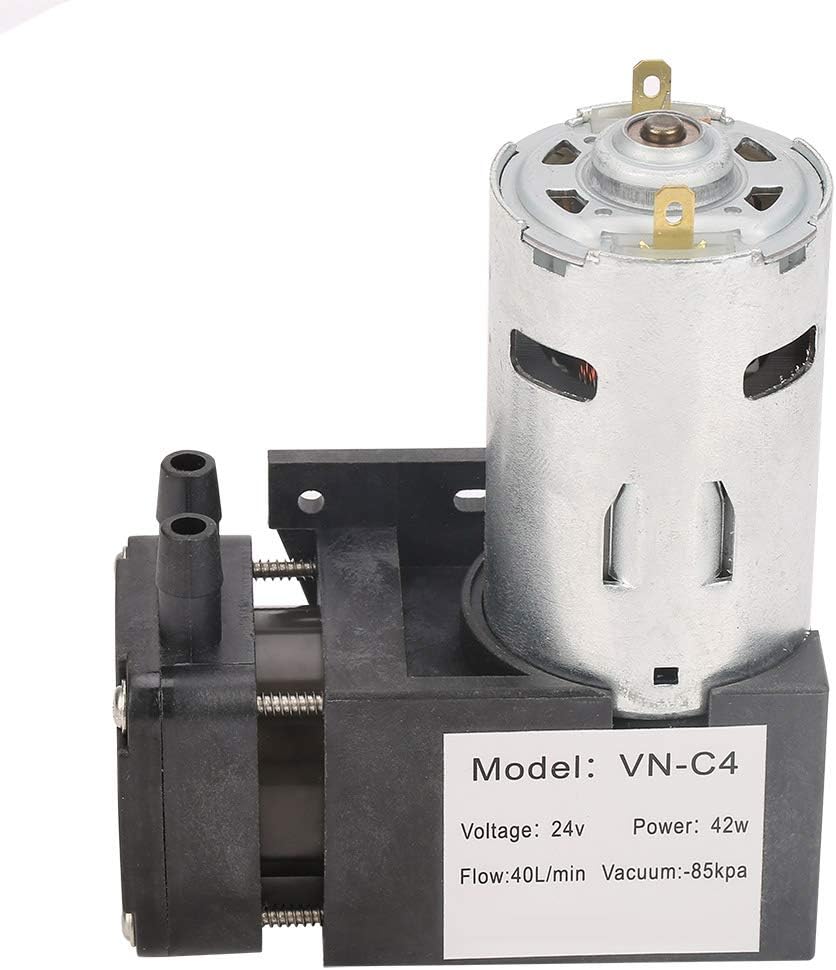 Vakuumpumpe DC 24V Wasser Luft Gas -85KPa Durchfluss 40L / min Ölloser Luftpumpenmotor
