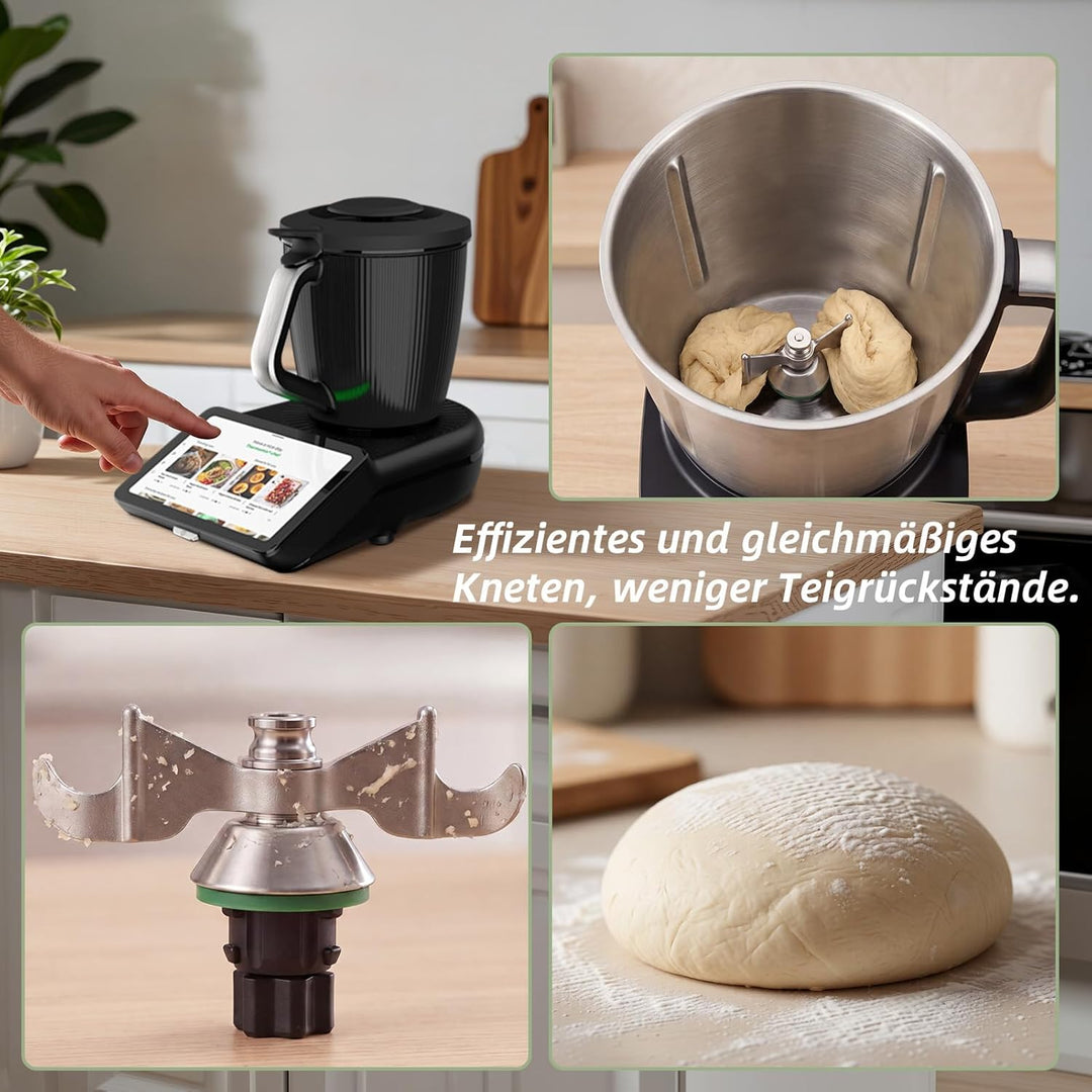 EYMPEU Teigmesser für Thermomix TM7 TM6 TM5, Edelstahl Knetmesser Zubehör, Effizientes Kneten, Spülm