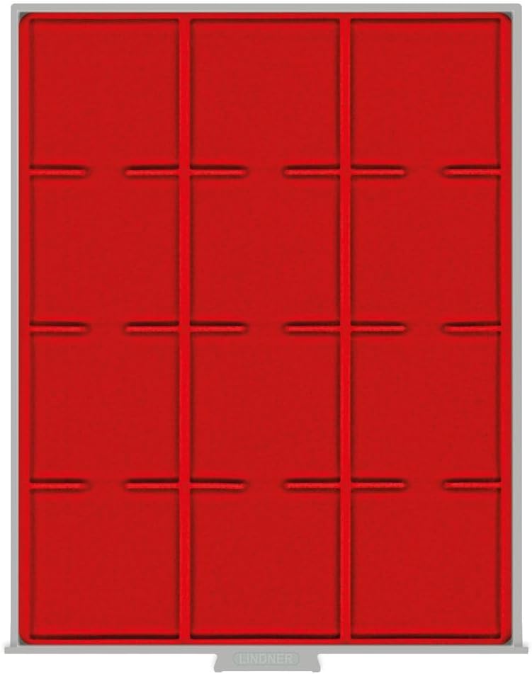 Münzbox Standard mit 12 quadratischen Fächern für LINDNER Münzbox-Inletts 68x68 mm