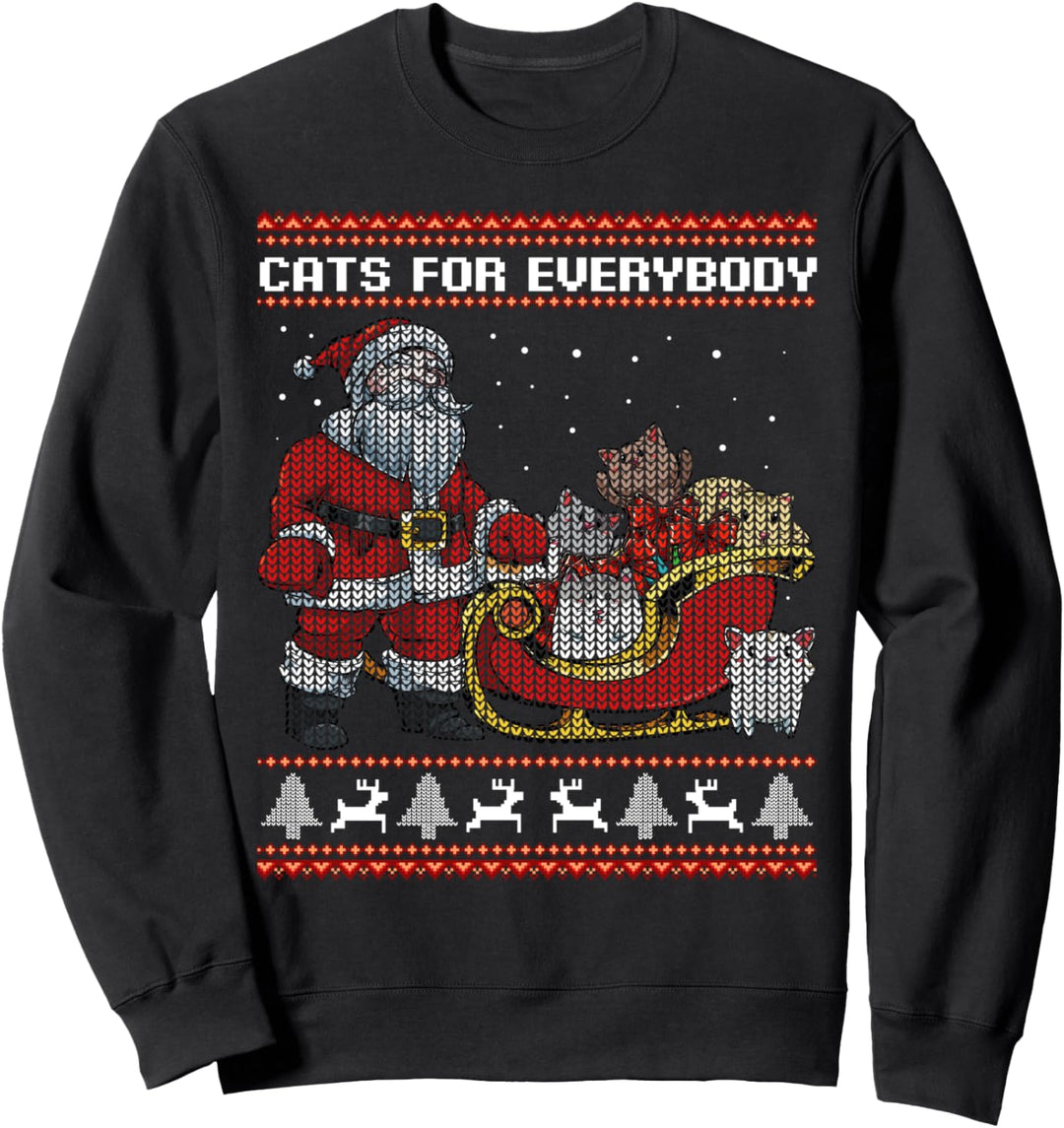 Cats For Everybody Katze Tier Weihnachten Kawaii Otaku Cute Sweatshirt