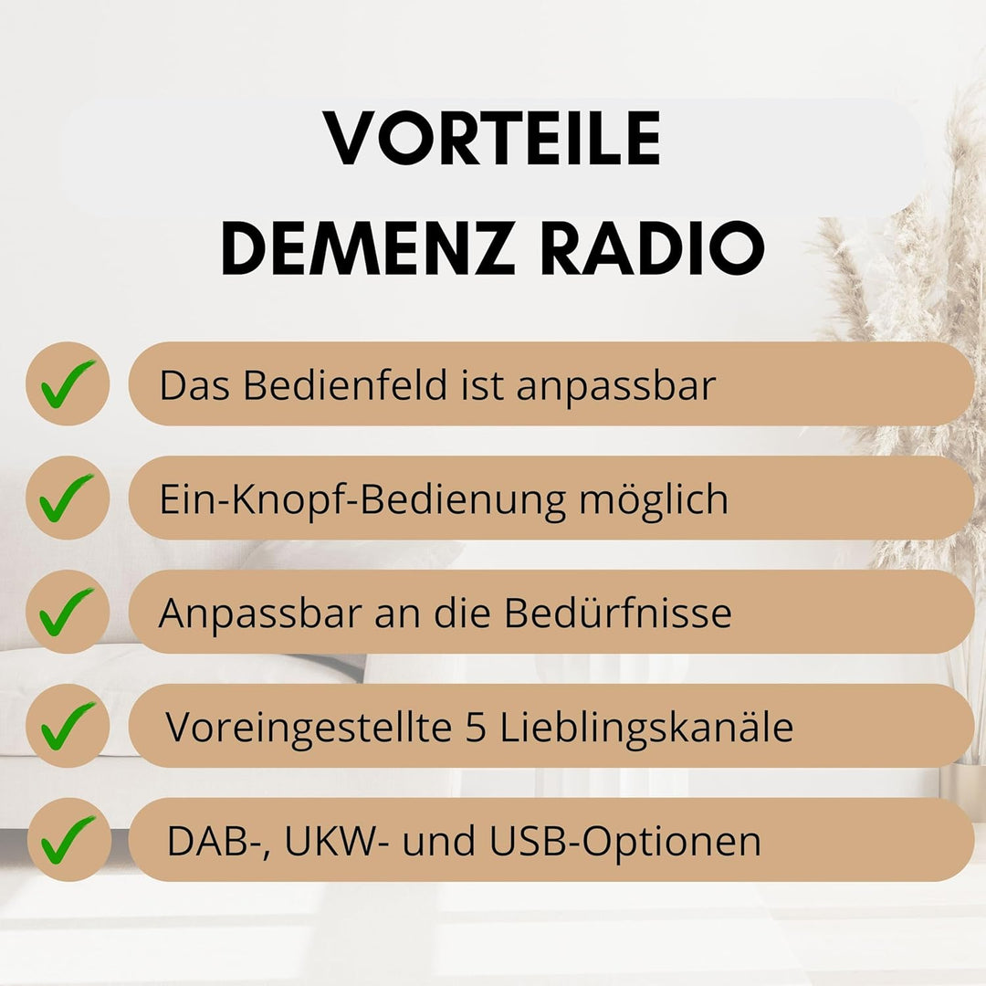 Unvergesslicher Digital-Radio DAB/DAB+ FM und Musik-Player, der sich an alle Altersgruppen und Fähig