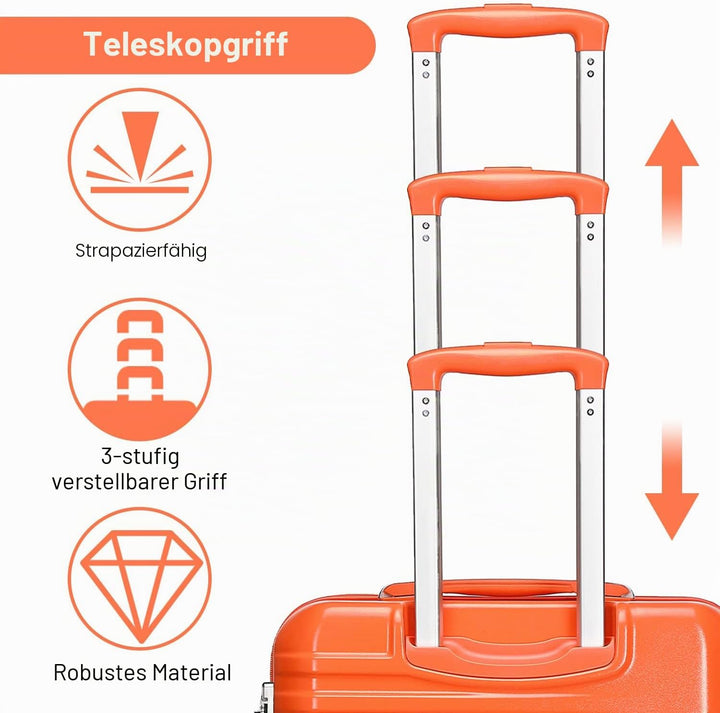 British Traveller Handgepäck Koffer Mittelgross Reisekoffer Mittelgross Hartschalenkoffer 64 * 43 *
