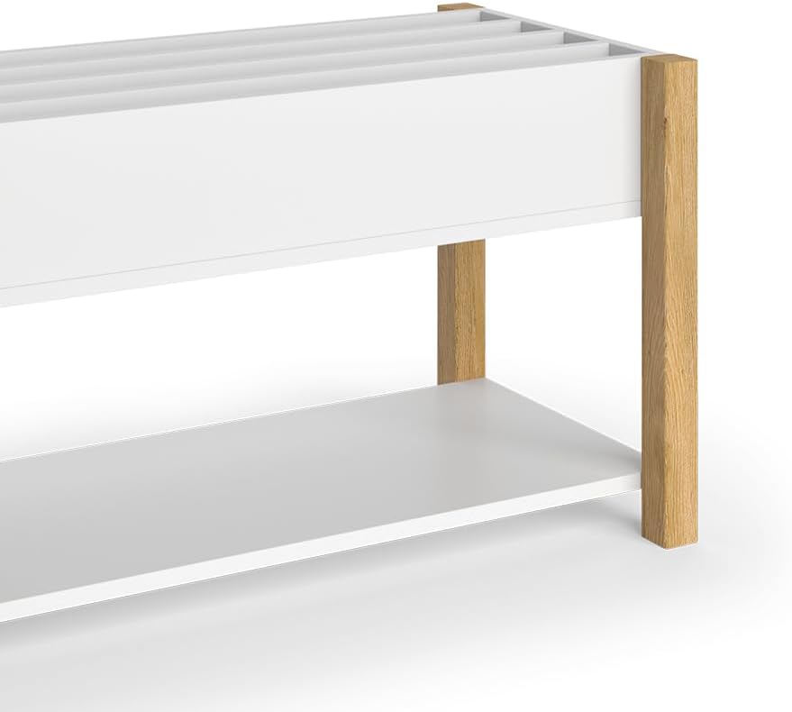 Kinderregal Malia, Weiss, 80 x 46 cm, zur Aufbewahrung von Spielzeug und Büchern freistehend, Weiss