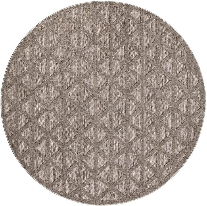 carpet city In-& Outdoor Teppich - Rund 160 cm - für Innen-& Aussenbereich - Wetterfest Balkon-Teppi