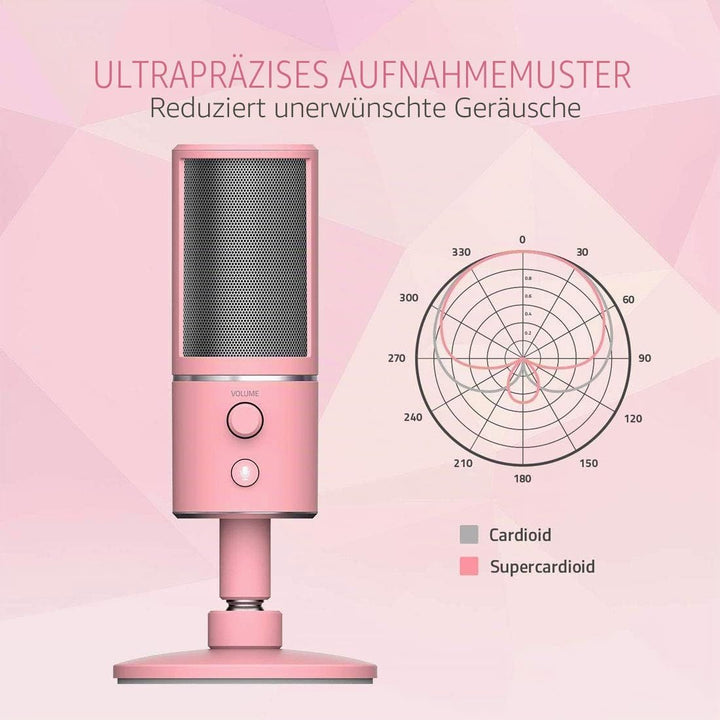 Razer Seiren X - USB Kondensator-Mikrofon für Streaming (Kompakt mit Schockdämpfer, Superniere Aufna
