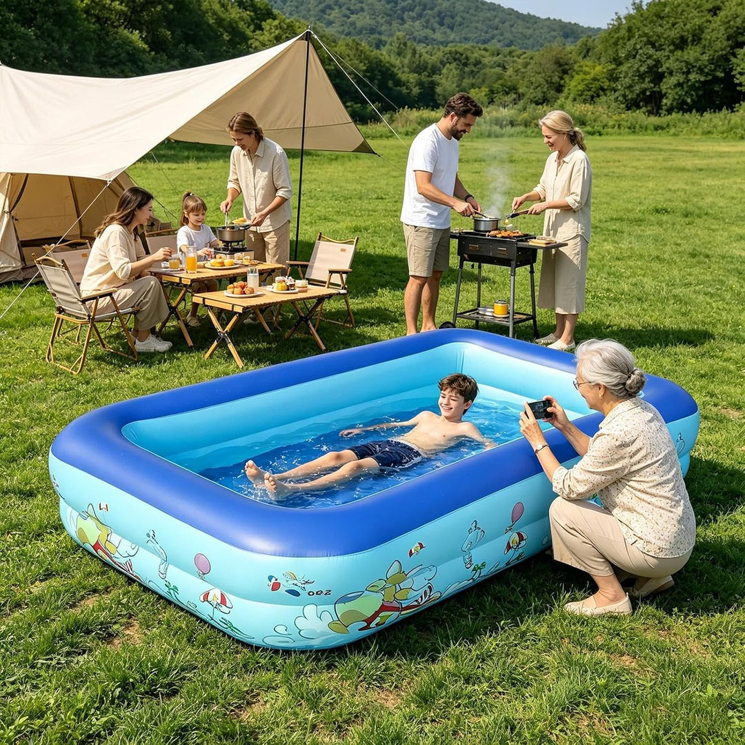 Aufblasbare Schwimmbecken - Rechteckiges Bällebad Mit Meerestieren Und Verstärkter Folie - Aufblasba