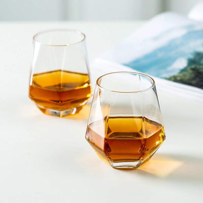 Diamond Whisky Glasses 6er-Set Gekipptes Scotchglas 300 Ml Whiskyglas Moderner Look Für Männer Fraue