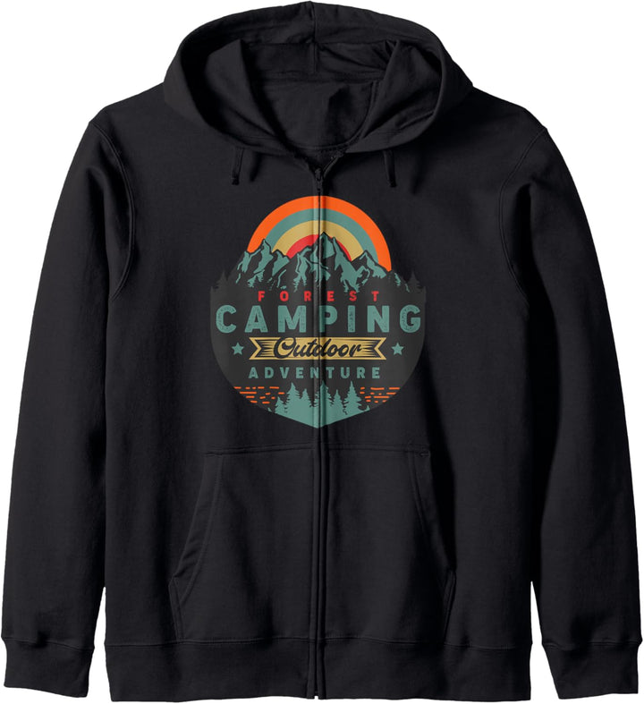 Wald Camping Natur Wandern Abenteuer Love Camp Vintage Kapuzenjacke