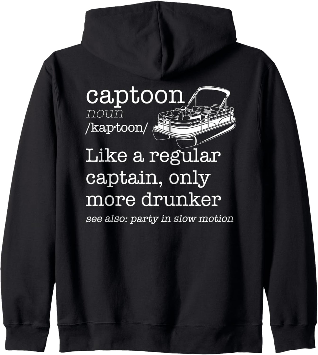Capton Regulares Captain Trunker, Wörterbuch, Boot, Meme auf der Rückseite Kapuzenjacke