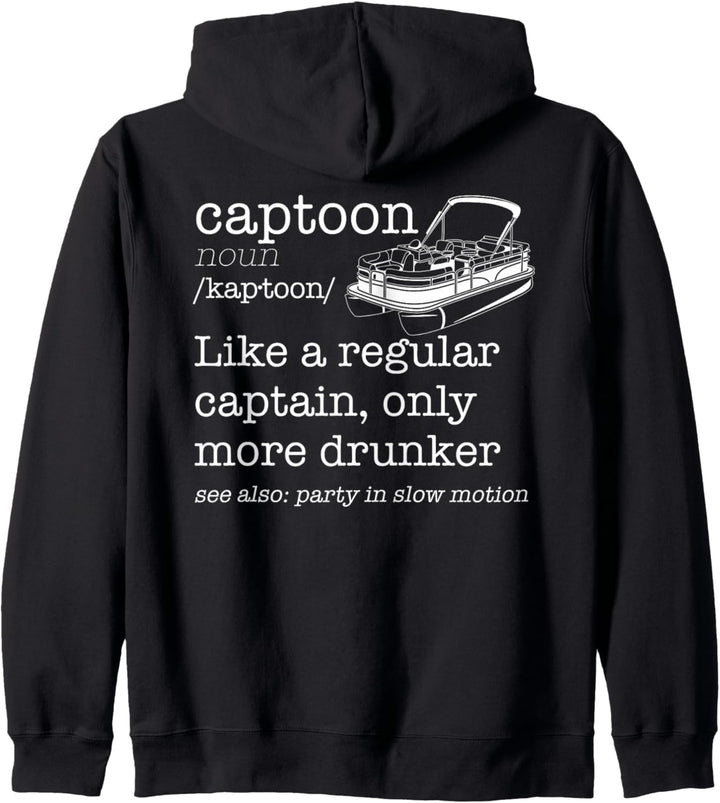 Capton Regulares Captain Trunker, Wörterbuch, Boot, Meme auf der Rückseite Kapuzenjacke