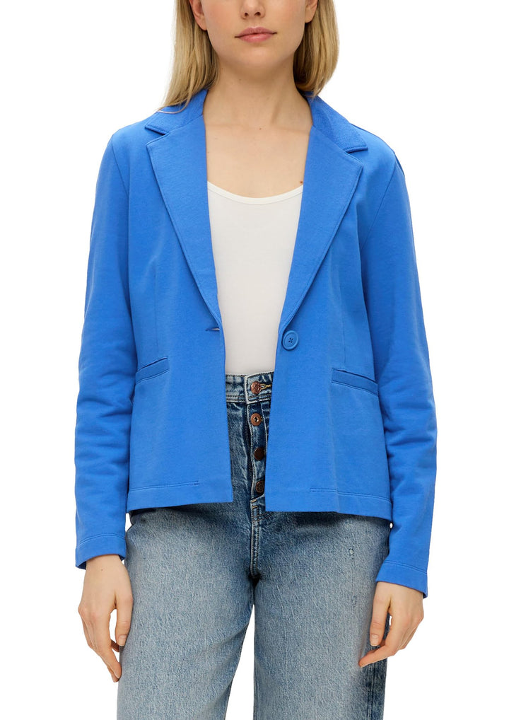 s.Oliver Damen Sweatshirt Jacke mit Reverskragen und Knopfverschluss, Lange Ärmel, Regular Fit 34 55