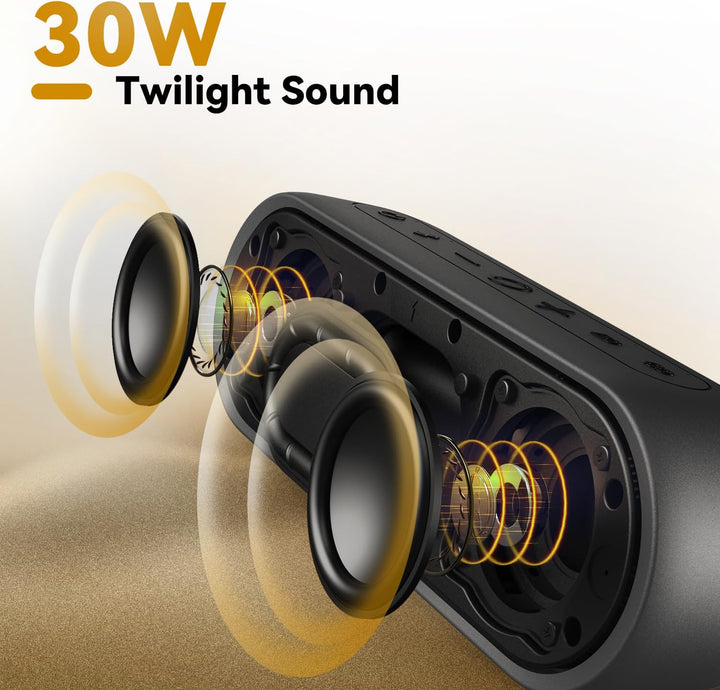 Tribit tragbarer Bluetooth-Lautsprecher XSound Plus 2, drahtloser Lautsprecher 30W mit XBass, IPX7,