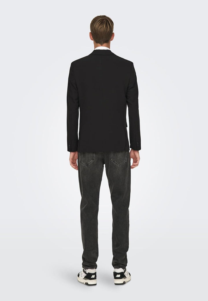 ONLY & SONS Male Blazer Slim Fit Reverskragen Blazer 54 Schwarz, 54 Schwarz