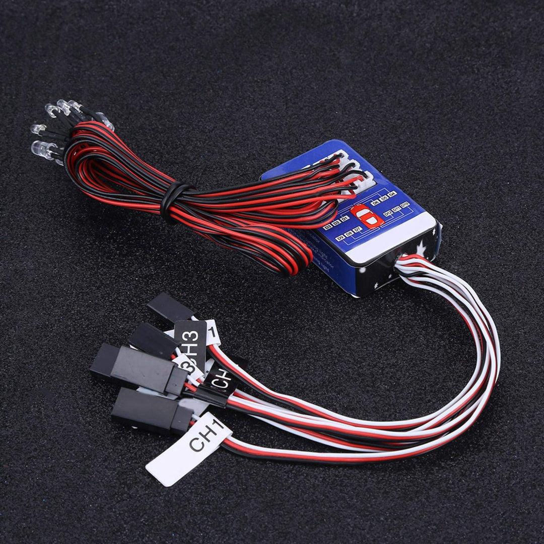 LED-Beleuchtungssystem-Kit, 12 LED-Beleuchtungssystem-Kit Simulation Blinklichter für 1/10 1/8 RC PK