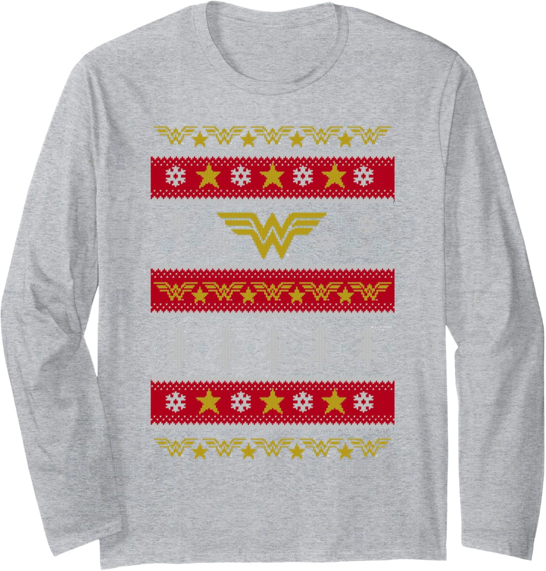 Wonder Woman Christmas Sweater B Weihnachten Langarmshirt