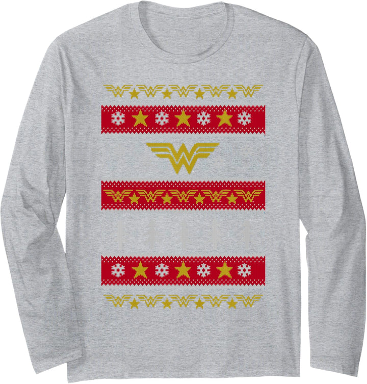 Wonder Woman Christmas Sweater B Weihnachten Langarmshirt