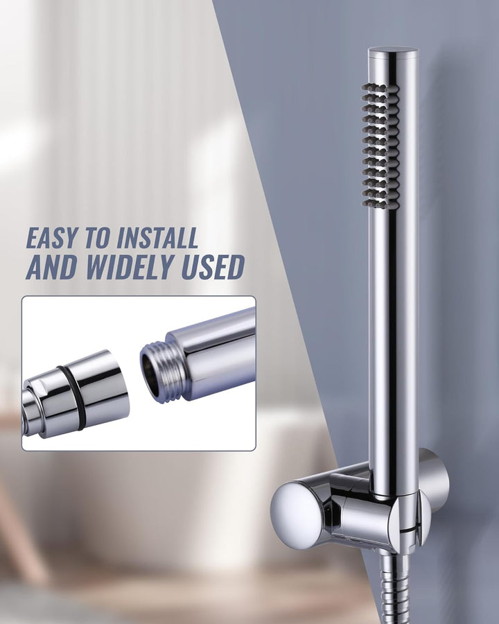Handbrause für Badezimmer, Moderne Duschkopf aus Kupfer G1/2 Duschbrause, Wassersparend Rund Hand Br