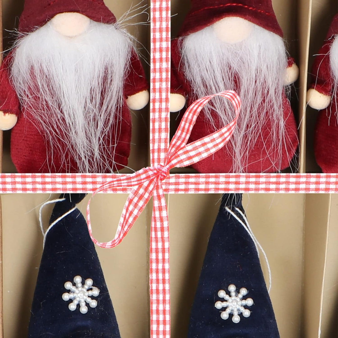 com-four® 12x Premium Weihnachtsmann-Anhänger 12cm - Deko für den Weihnachtsbaum, Christbaum-Figuren