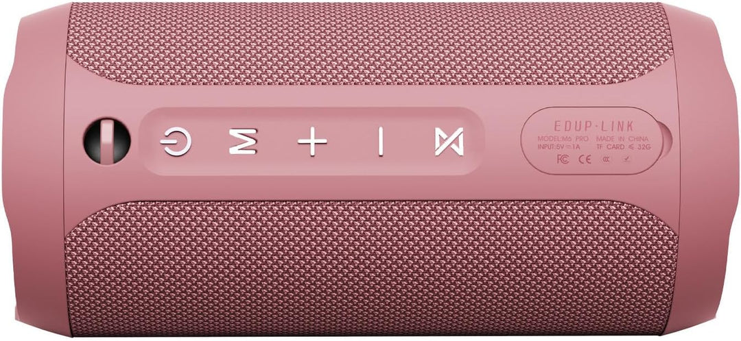 EDUPLINK Portable Bluetooth Box für Frauen – Kabelloser Mini-Lautsprecher in Rosa mit LED, Tragbar &