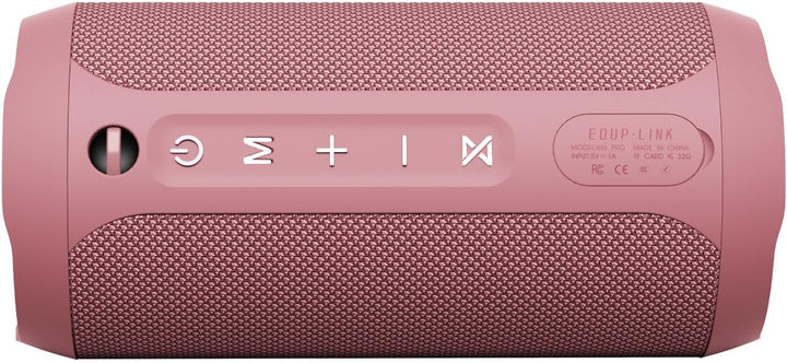 EDUPLINK Portable Bluetooth Box für Frauen – Kabelloser Mini-Lautsprecher in Rosa mit LED, Tragbar &