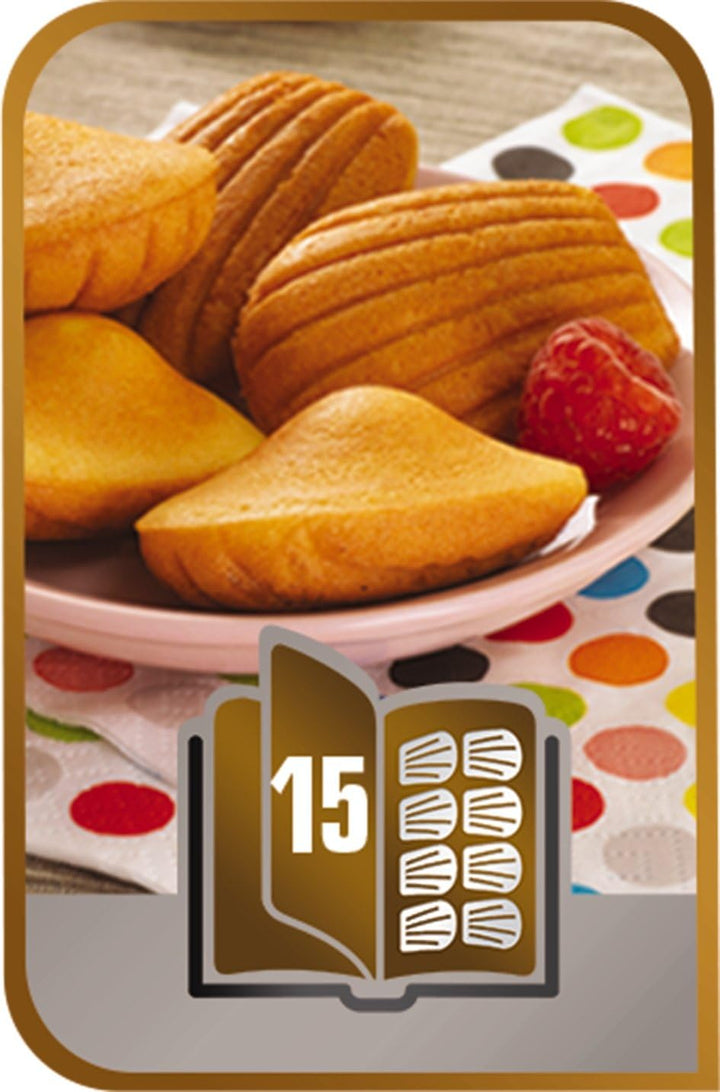 Tefal Snack Collection Teller mit Antihaftbeschichtung Mini Madeleine, Teller Schwarz & XA8003 Snack