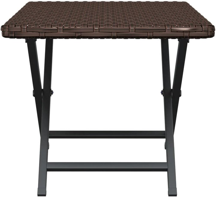 Makastle Polyrattan Klapptisch 45x35x32 cm Platzsparend Klappbar Tragbar Wetterfest Aussen Gartentis