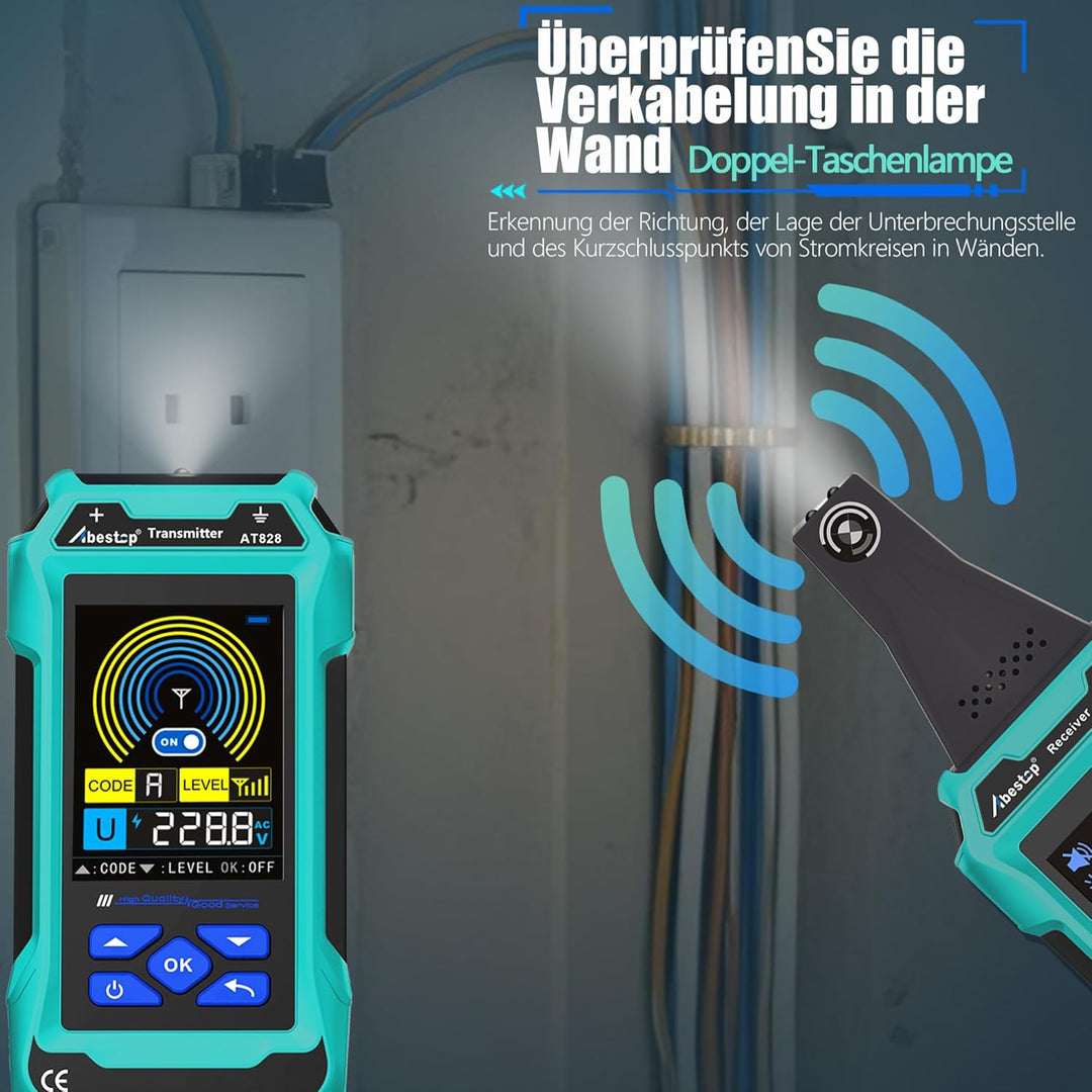 Abestop AT828 Kabel Tester Locator Undergroud Drähte/Kabel, Wasser/Gas Pipeline Pfade Tracing Multif