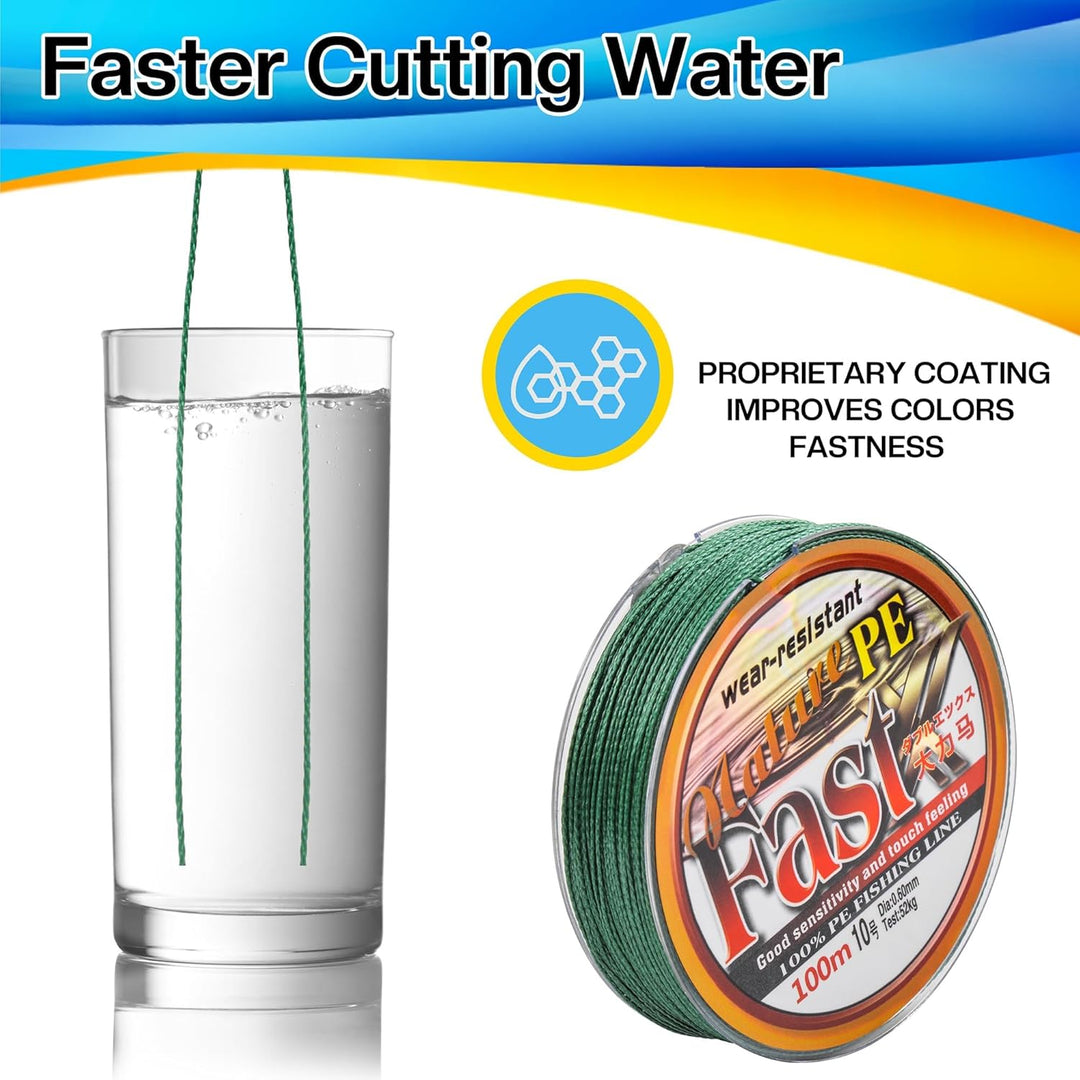 Geflochtene Angelschnur 4-Fach PE Geflochten Angelschnur 100m/300m/500m/1000m Superstarke Geflochten