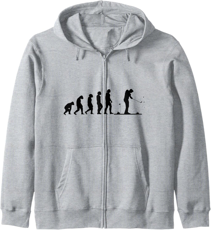 Golf Evolution Golfer Golfspieler Golfplatz Spielen Geschenk Kapuzenjacke