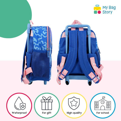 mybagstory - Trolley – Stitch – Blau – Kinder – Schule – Kindergarten – Grundschule – Schulranzen fü