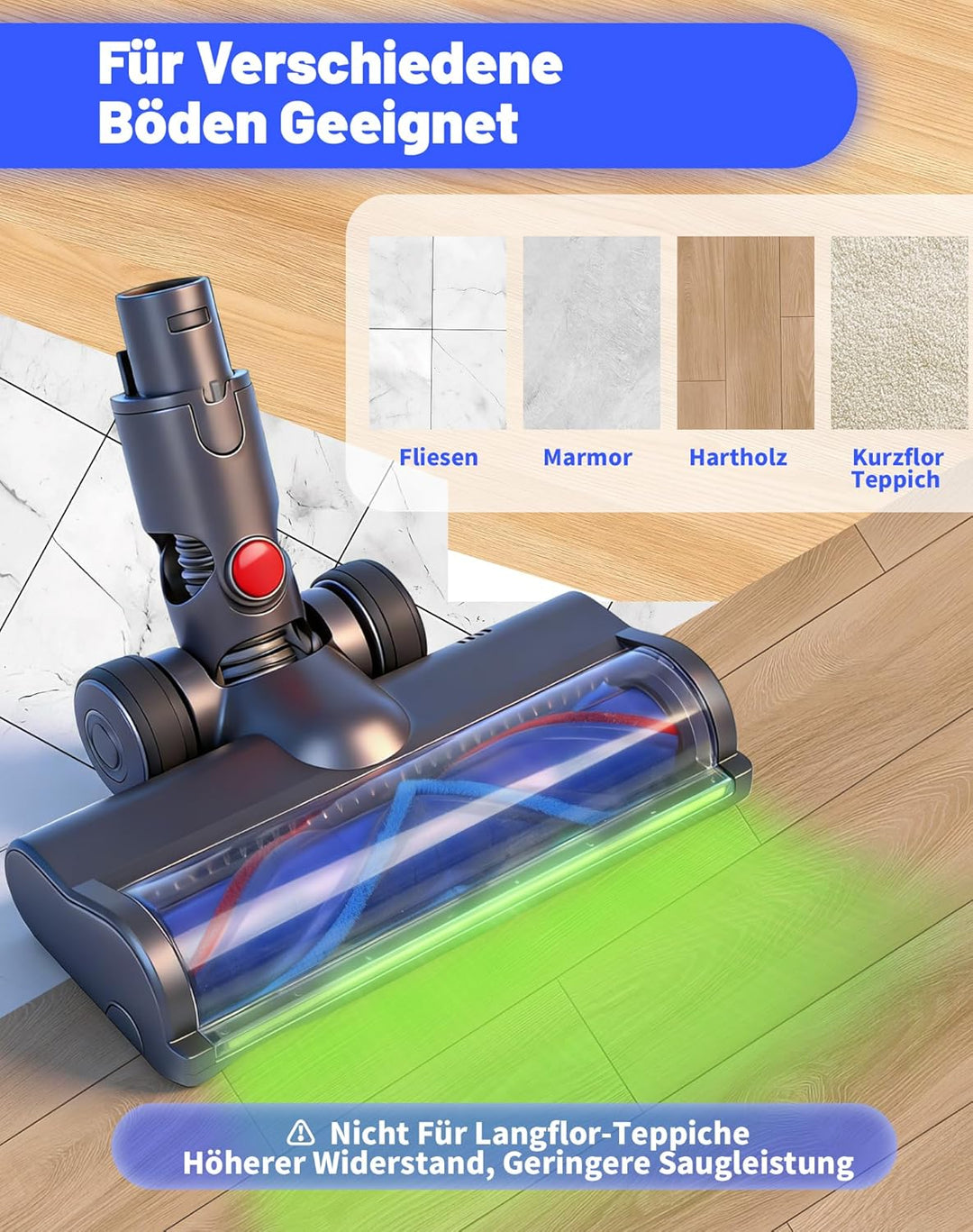 Ersatzbürste für Dyson V6, DC62, DC58, DC59, DC61, DC74, V6 Animal, V6 Fluffy V-Form Ersatzbürste mi