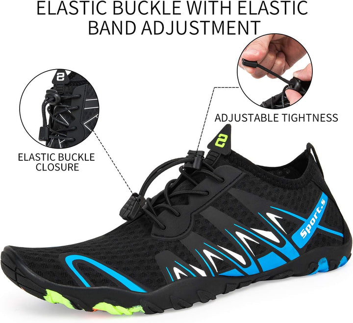 Strandschuhe Damen Herren Wasserschuhe Badeschuhe Unisex Atmungsaktiv Leicht Barfussschuhe rutschfes