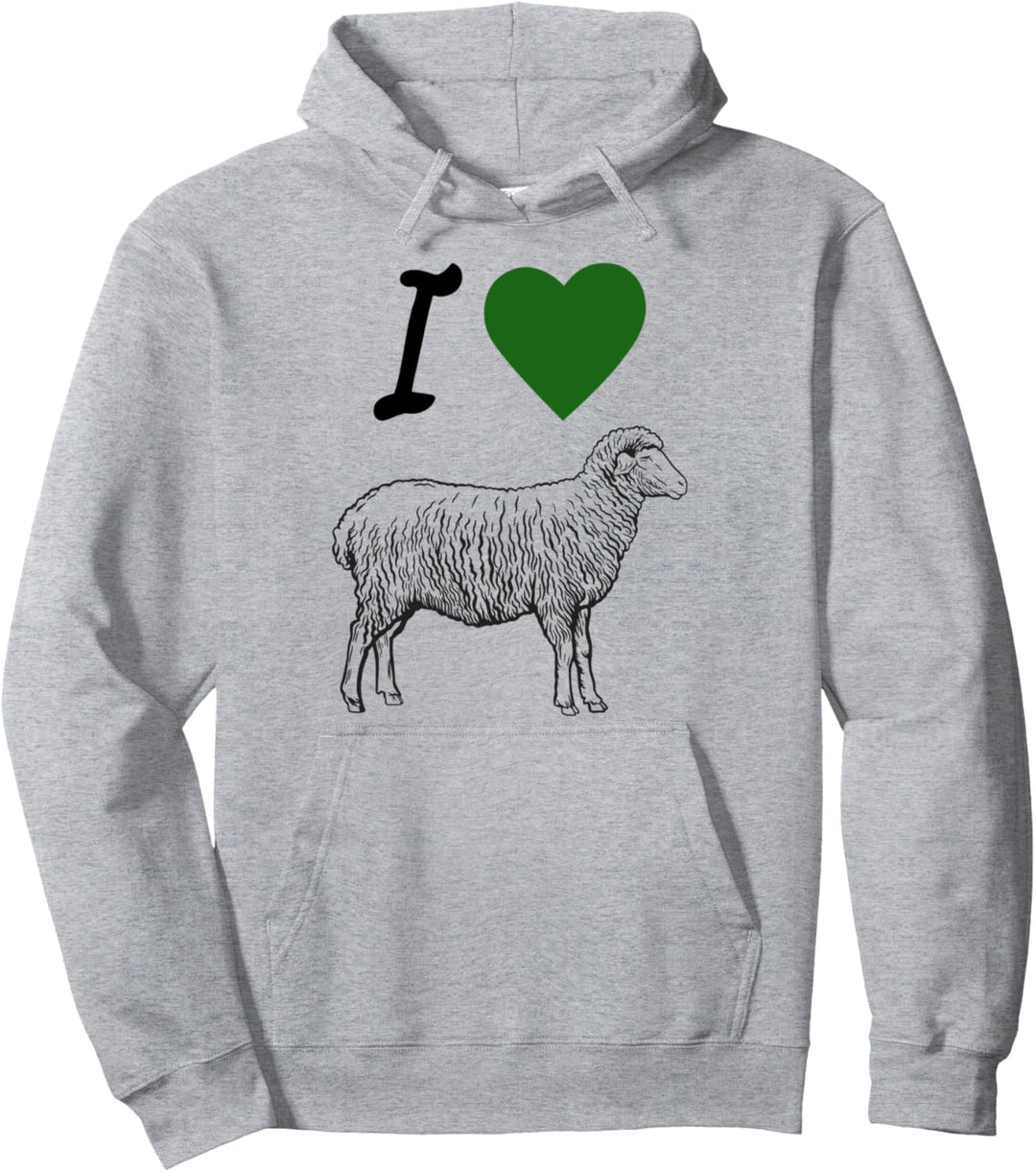 Ich liebe Schafe Schafe Schwarzes Lamm Hirte Wolle Farm Pullover Hoodie