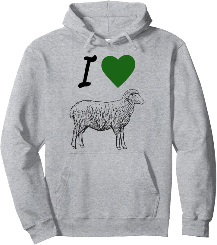 Ich liebe Schafe Schafe Schwarzes Lamm Hirte Wolle Farm Pullover Hoodie