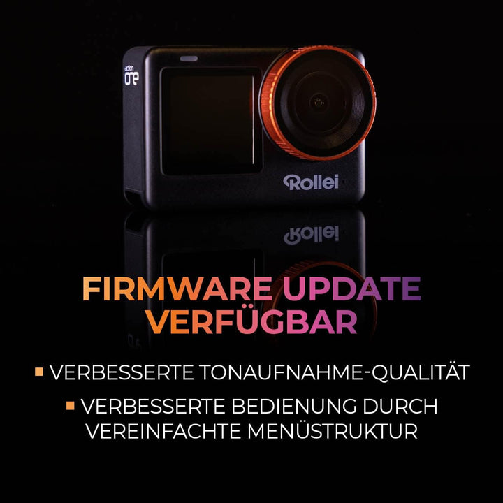 Rollei Actioncam one - Die Neue 4K Action-Cam mit 60FPS, 5 Meter Wasserdicht, ohne Gehäuse, 30 Meter
