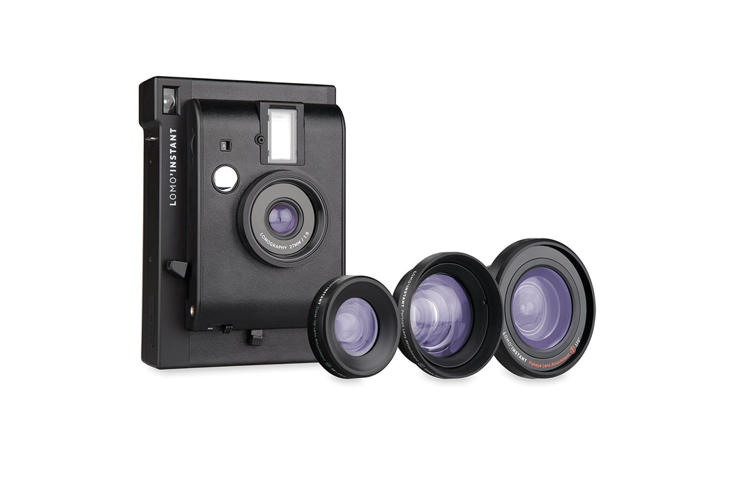 Lomography Lomo'Instant Black Kamera + 3 Linsen - Instant Film Kamera