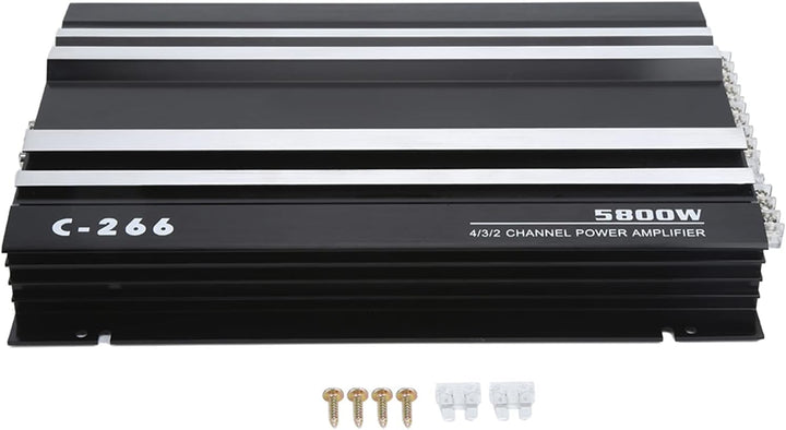 KIMISS Auto-Stereo-Verstärker, 5800 W, 12 V, Hochleistungs-Auto-Verstärker, Tragbarer Hi-Fi-Audio-St