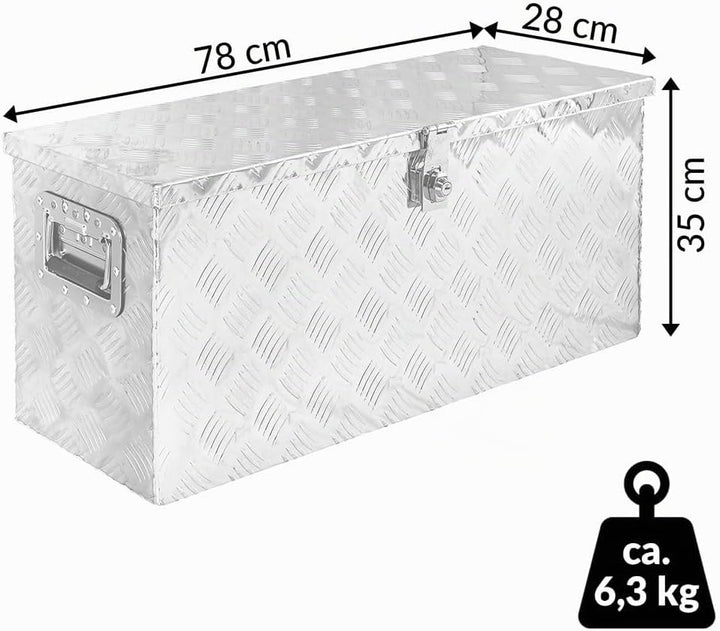Trucky Truckbox Box Werkzeugkiste Anhängerbox Deichselbox 15 Grössen Alumium, Boxentyp:D080 (79 x 29