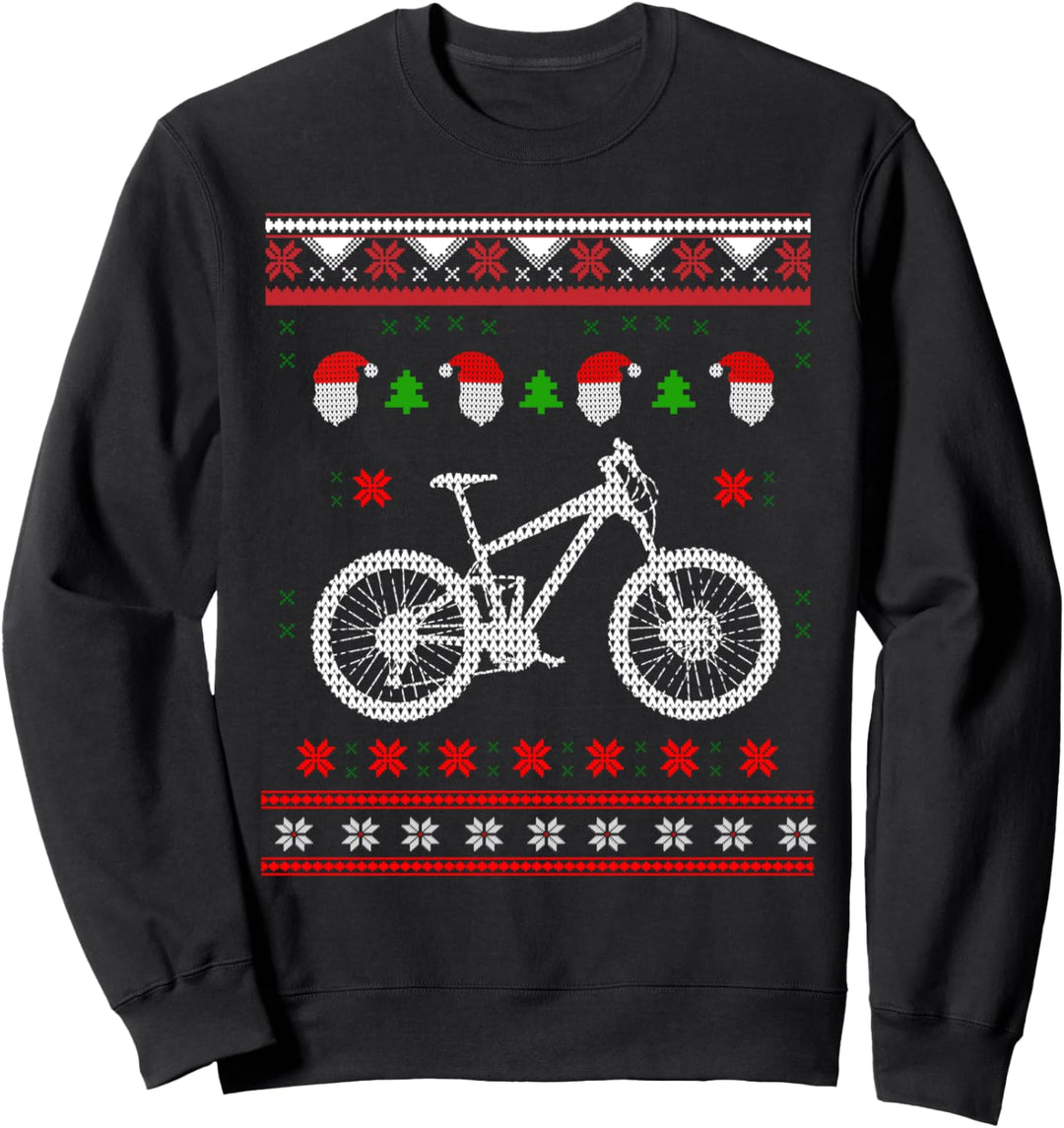 Ugly Christmas Sweater Mountain Biker Fahrrad Xmas Geschenk Sweatshirt
