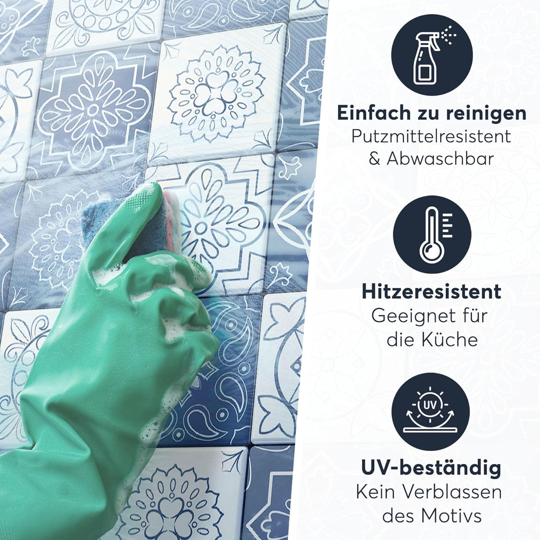 CREATISTO Klebefliesen Stickerfliesen Fliesenfolie - Aufkleber Folie für Fliesen I Klebefliesen Deko